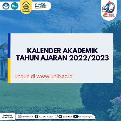 Kalender Akademik Universitas Bengkulu Tahun Ajaran 20222023