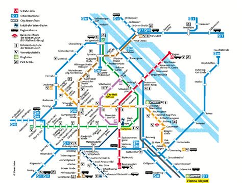 Vienna Subway Map Travelsfinderscom