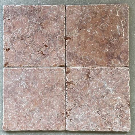 Verona Rosso Tumbled Marble Tiles Natural Stone Consulting