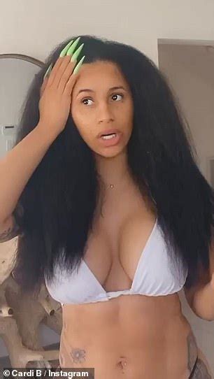 Cardi B Embraces Her Natural Hair Texture On Instagram This Is Really How My Hair Is