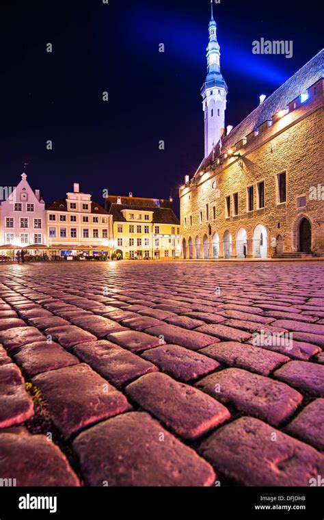 The Old Town Square In Tallinn Estonia Stock Photo Alamy