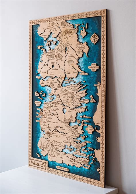 Westeros Game Of Thrones Westeros Map Westeros Poster Game Etsy