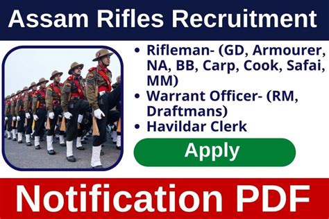 Assam Rifles Recruitment Notification Pdf Out Apply Online