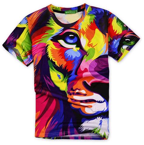 Fashionl Plstar Cosmos Ver O Novo Estilo Camiseta Le Es Animais