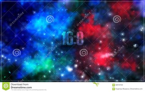 Abstract Vector Cosmic Galaxy Background With Nebula Stardust And