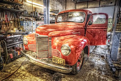 Vintage Auto Service Garage Photograph By Debra And Dave Vanderlaan