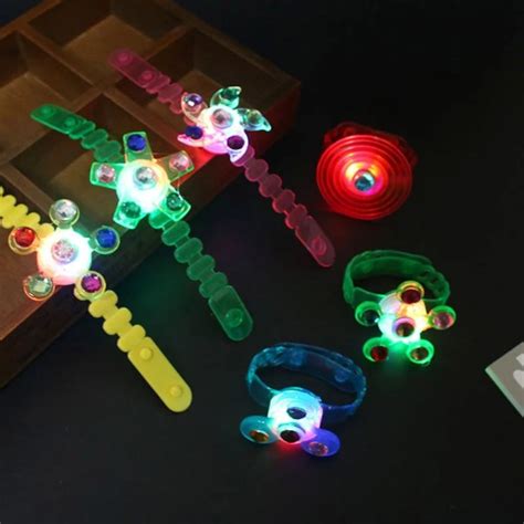 Pop Bracelet Fidget Spinners Toy Pack Led Light Up Bracelets Party