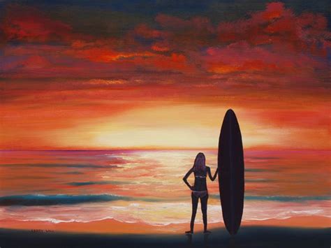 Photography Art Sunset Surf Art And Collectibles Color