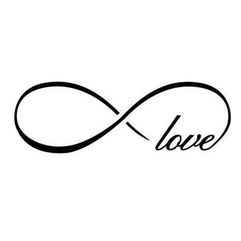 Bedroom Wall Sticker Quote Infinity Love Symbol Fixate