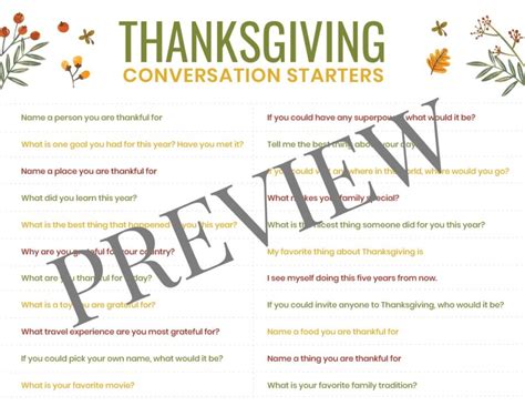 Maybe you would like to learn more about one of these? 22 Conversation Starter Questions for Thanksgiving ...