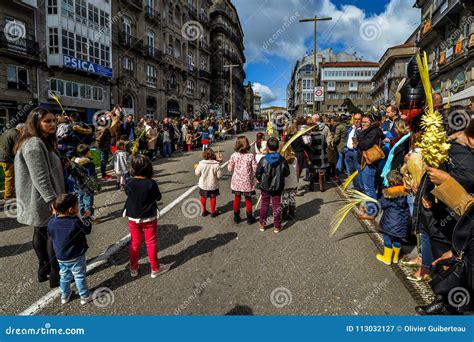 Palm Sunday In Vigo Galicia Spain Editorial Photography Image Of