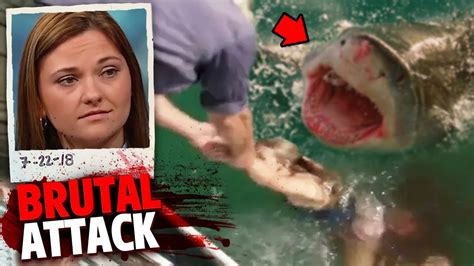 this great white shark bites off girls leg on camera youtube