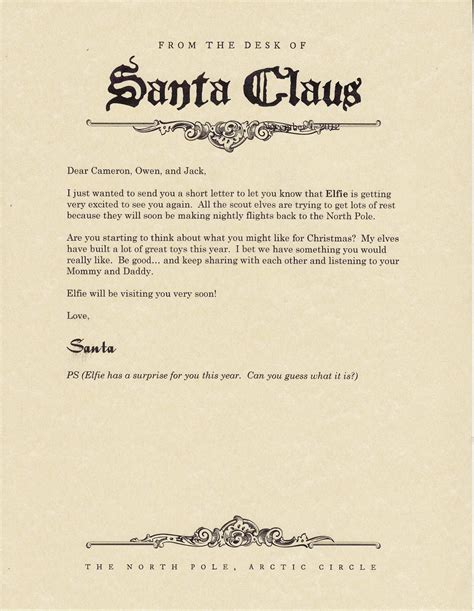 East Coast Mommy Elf On The Shelf Letter From Santa Announcing His