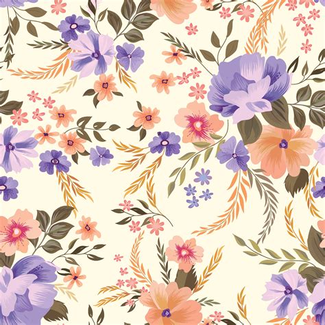 In this collection included mostly free and some paid vectors pack. Floral seamless pattern. Flower background. Ornamental garden fl 588875 - Download Free Vectors ...