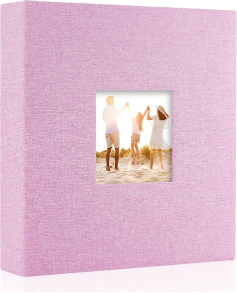 Miaikoe Photo Album 8x10 Clear Pages Pockets Linen Cover
