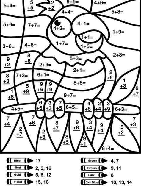 Division Coloring Pages Worksheet School