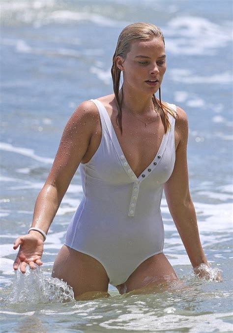 Margot Robbie In A White Swimsuit Margot Robbie Bikini Margot Robbie Hot Margot Robbie