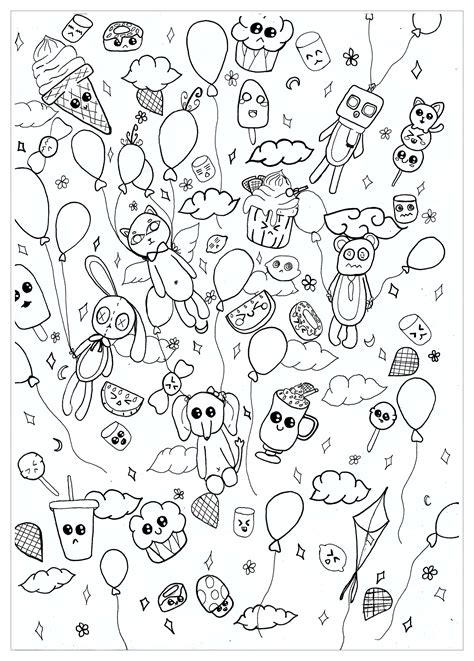 Easy Printable Coloring Pages Doodle Art Coloring Pages