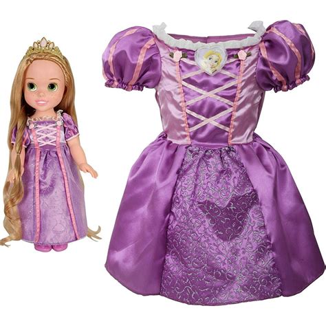 Disney Princess Rapunzel Toddler Doll And Girl Dress T Set Walmart