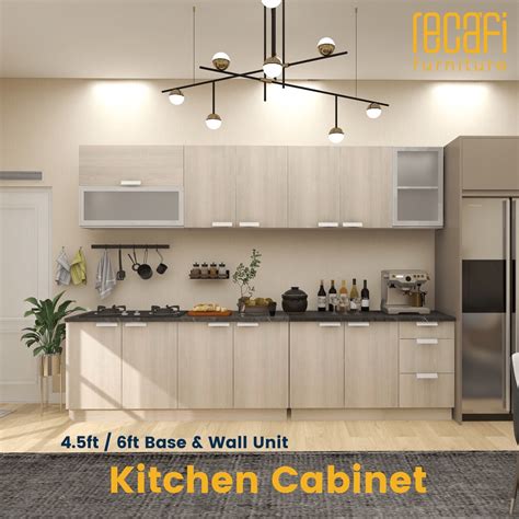 Recafi Furniture 6ft Base Unit Modern Melamine Kitchen Cabinet