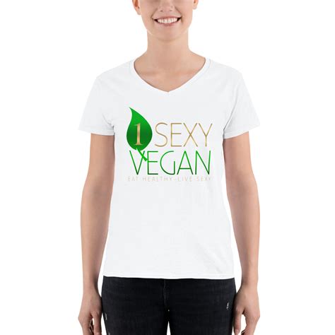 One Sexy Vegan Womens Casual V Neck Shirt One Sexy Vegan