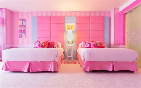 a look inside the world s only barbie themed hotel room