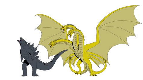 Size Comparison Between Godzilla And King Ghidorah By Dinosaurraptorman