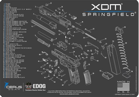Edog Springfield Armory Xdm Cerus Gear Schematic Exploded View Heavy