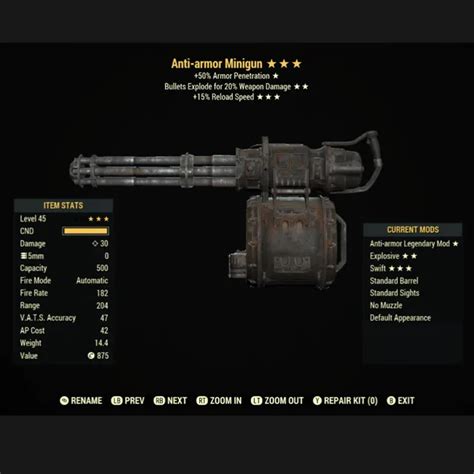 Aae15 Minigun Fallout 76 Game Items Gameflip