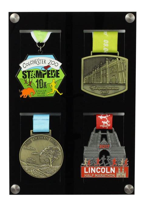 Wall Mounted Acrylic Four Medal Display Ebay