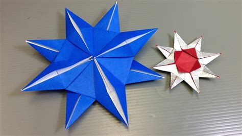 Easy Origami Christmas Eight Pointed Star Youtube