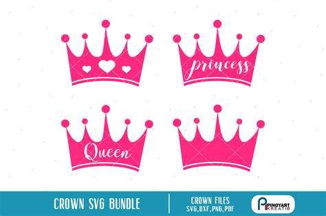 Scrapbooking Papercraft Instant Download Princess Crown Svg Digital