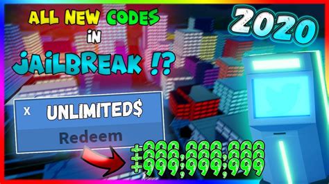 All New Codes In Jailbreak 2020 Roblox Youtube