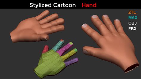 Artstation Stylized Cartoon Hand Model Resources