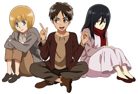 Armin Eren Mikasa Kids Eren And Mikasa Mikasa Attack On Titan Anime