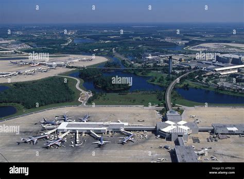 Aerial View Of Orlando International Airport Florida Stock Photo