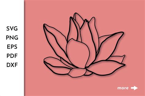 LOTUS Flower SVG Lotus PNG (685068) | Cut Files | Design Bundles