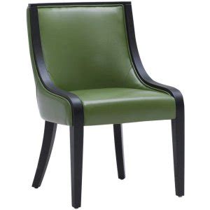 Our brockwell dining chair in faux leather has a vintage and unique faux leather seat and backrest in a soft material for extra comfort. GREEN LEATHER DINING CHAIR - Chair Pads & Cushions