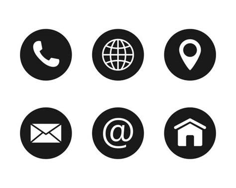 Phone Email Icon Vector