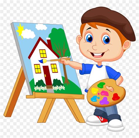 Cartoon cartoonboy cartoonstyle boy cartoon_style digitalart male cartooncharacter cartoony originalcharacter. Boy Painting Clipart - Child Painting Cartoon - Free Transparent PNG Clipart Images Download