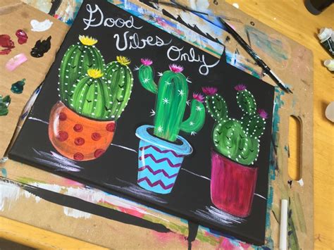 How To Paint Three Cacti Step By Step Painting With Tracie Kiernan