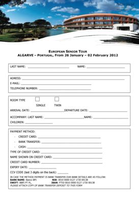 Most hotels require a credit card to hold your reservation. 18 Printable hotel booking form template - Fillable ...