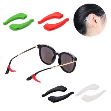 4 Pair Anti Slip Glasses Ear Hooks Tip Eyeglasses Grip Temple Holder Silicone Us