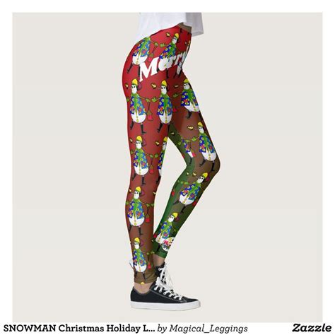 snowman christmas holiday leggings beautiful yoga pants exercise leggings and running