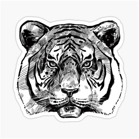 Tiger Face Sticker By Gustuadi Redbubble