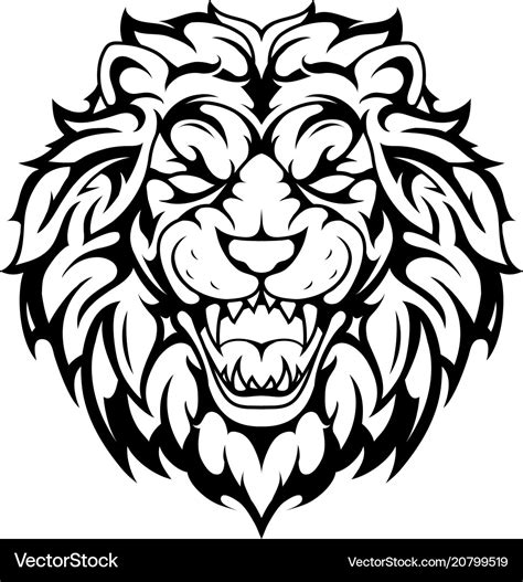 Lion Head Roaring Lion Tattoo Drawing Tattoo Design