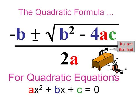 ms mcculloughs math class  quadratic formula