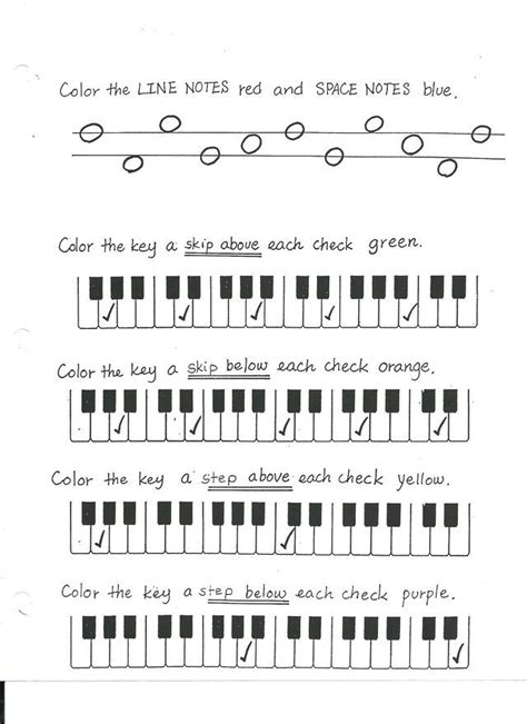 Beginner Piano Worksheets Free