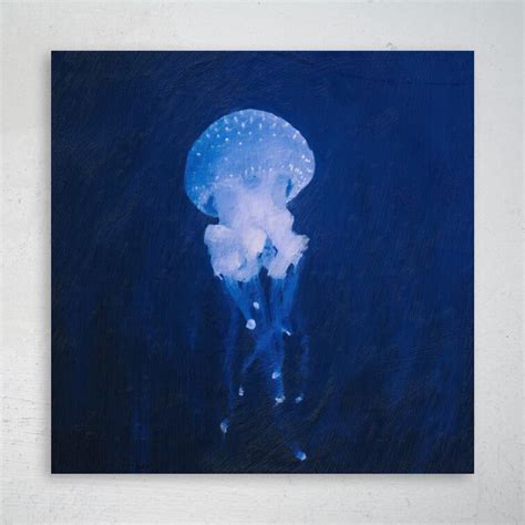 Rosecliff Heights Blue Jellyfish On Canvas Painting Wayfair