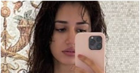 trending news disha patani shared mirror selfie from bathroom wearing a bathrobe again set